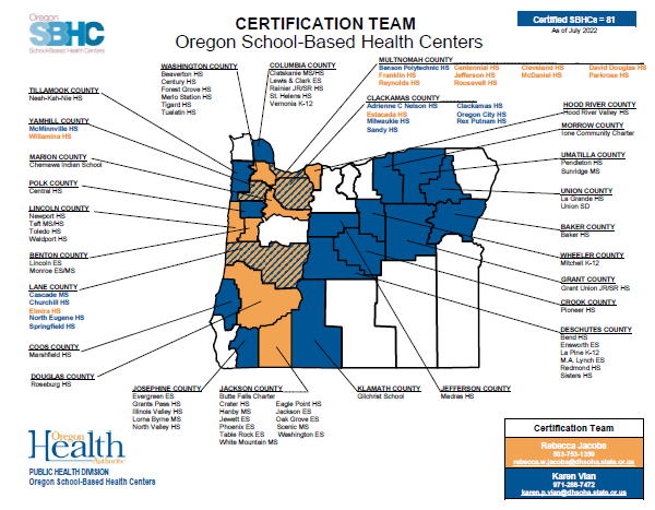 Oregon Health Authority : Certification Standards : School-Based Health ...